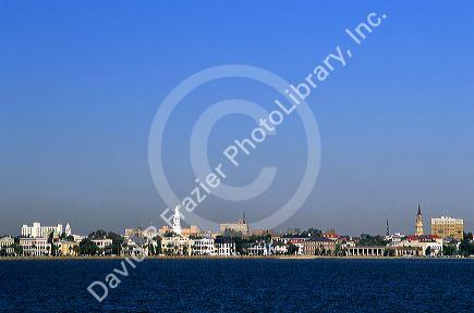 A view of Charleston from the harbor in South Carolina.