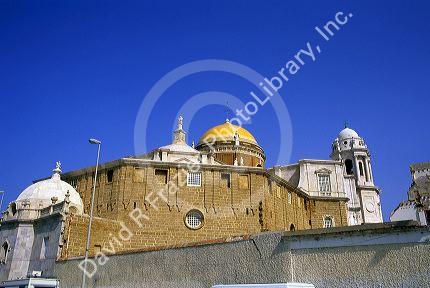 Moorish dome on a cathedral in Cadiz, Spain.