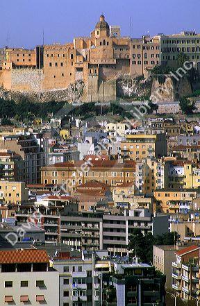 An overview ot the city and housing in Cagliari, Sardinia, Italy.