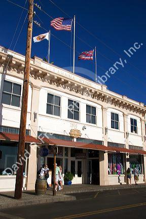Downtown Lahaina on the island of Maui, Hawaii.