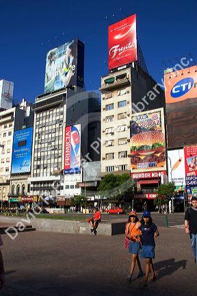 Advertising signs in Buenos Aires, Argentina.