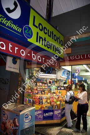 Locutorio internet and telephone access in Buenos Aires, Argentina.