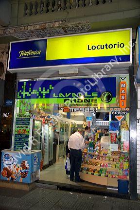 Locutorio internet and telephone access in Buenos Aires, Argentina.