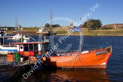 Fishing boats at Neccochea, Argentina.
