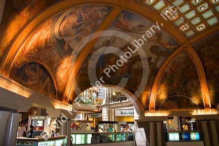Fresco paintings on the ceiling of Galeria Pacifico shopping mall in Buenos Aires, Argentina.