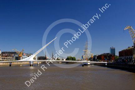 Puente de la Mujer at Puerto Modero, Buenos Aires, Argentina.