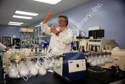 A chemist at a pharmaceutical laboratory in Puerto Rico.