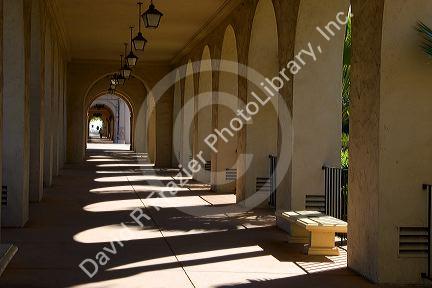 Porticos in Balboa Park in San Diego, California.