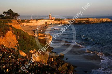 Red brick lighthouse at Santa Cruz, California.