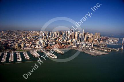Aerial view of the city of San Francisco, California.