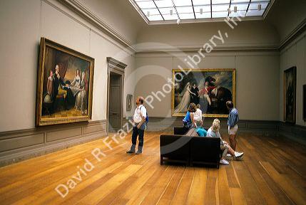 Visitors at the National Gallery of Art in Washington DC.