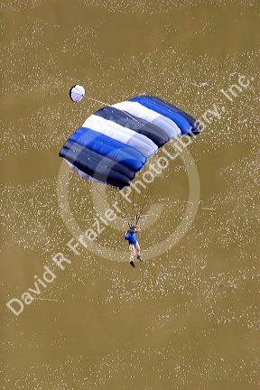 Base jumping off of Perrine Memorial Bridge in Twin Falls, Idaho.