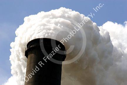 The Conesville coal fired power plant with belching smoke near Coshocton, Ohio.