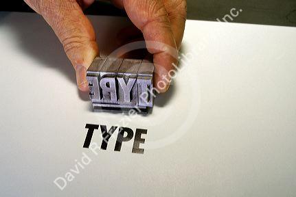 Printing press moveable type.