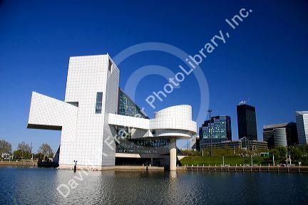 The Rock and Roll Hall of Fame at Cleveland, Ohio.