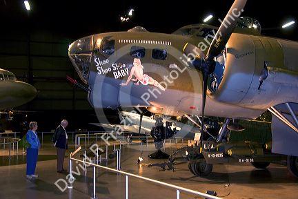 Interior image of the United States Air Force Museum on Wright Patterson Air Force Base at Dayton, Ohio.