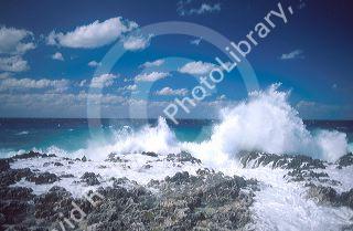 Waves in the Grand Cayman  Islands.