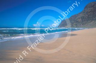 Barking Sands Beach scene on Kauai,  Hawaii.