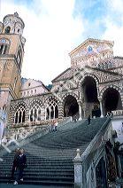 Steps of the Duomo at Amalfi, Italy.