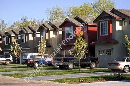Skinny row houses in Boise, Idaho.