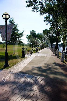 Riverfront Park along the Arkansas River in North Little Rock, Arkansas.