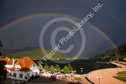 Rainbows at Lake Gerardmer, France.