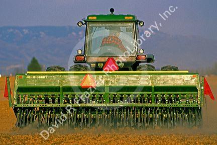 Planting spring wheat in Idaho.