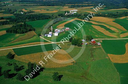 Contour strip farming in Southwest Wisconsin.