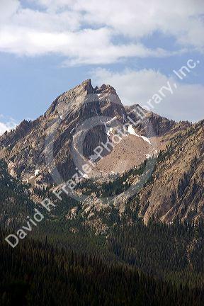 Sawtooth Mountain peak near Stanley, Idaho.
