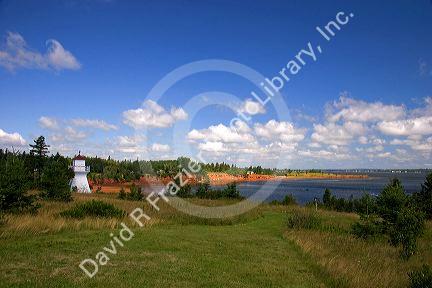 Lighthouse at Ft. Amherst near Charlottetown on Prince Edward Island, Canada.