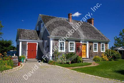 Shake shingle cottage at Mahone Bay, Nova Scotia, Canada.