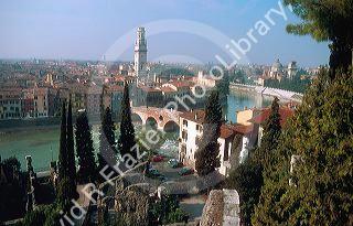Verona Italy and the Adige River.