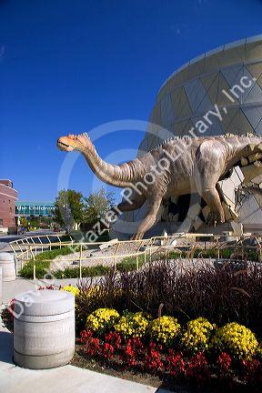 Dinosaur building at The Children's Museum of Indianapolis, Indiana.