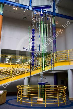 The world's biggest water clock at The Children's Museum of Indianapolis, Indiana.