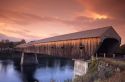 The longest covered bridge in the United States located in Windsor, Vermont.