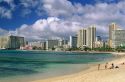 Waikiki beach in Honolulu, Hawaii.