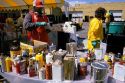 Volunteers help dispose of toxic household products such as paint and cleaners in Seattle, Washington.