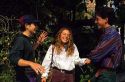 Mexican teens talking and laughing in Mexico.