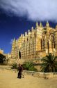 Flying buttresses on the Palma Cathedral in Majorca, Spain.