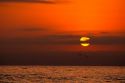 A sunset ocean scene at Vina del Mar, Chile.