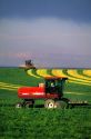Swathers cutting alfalfa for hay in Grandview, Idaho.