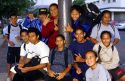 A group of Hawaiian high school students, Hawaii.