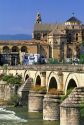 Roman bridge and cathedral in Cordoba, Spain.