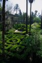 Formal garden in the Alcazar of Seville, Spain.