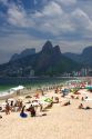 Visitors at the Ipanema Beach in Rio de Janeiro, Brazil.