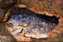 Amathest crystals at a gemstone mine in Libertad, Argentina.