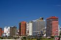 Beach front hotels and condominiums at Mar del Plata, Argentina.