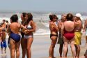 Beach scene at Gesell, Argentina.