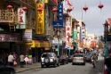 Street scene in Chinatown, San Francisco, California.
