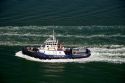 Tug boat in the San Francisco bay, California.